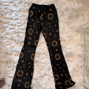 Moon and sun high water flare pants